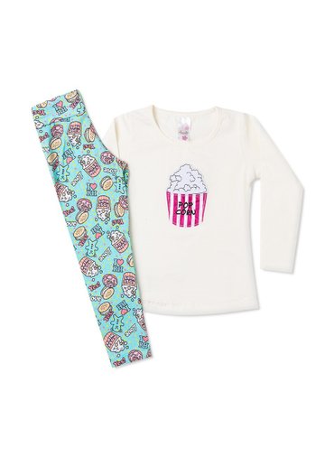 Conjunto Infantil Menina Pop Corn Off