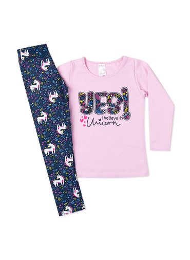 Conjunto Infantil Menina Yes Rosa