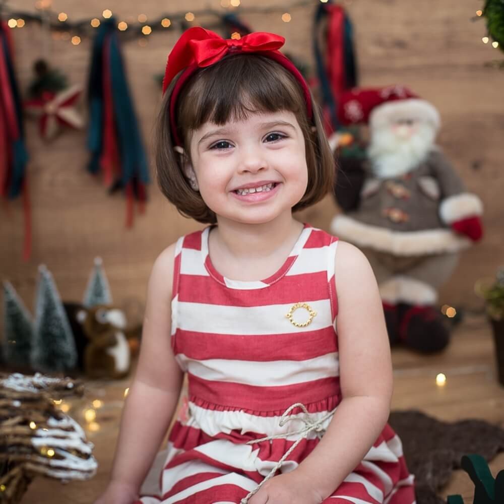 Look Infantil para o Natal Listrado