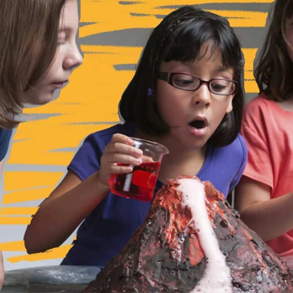 Vulcão com bicarbonato