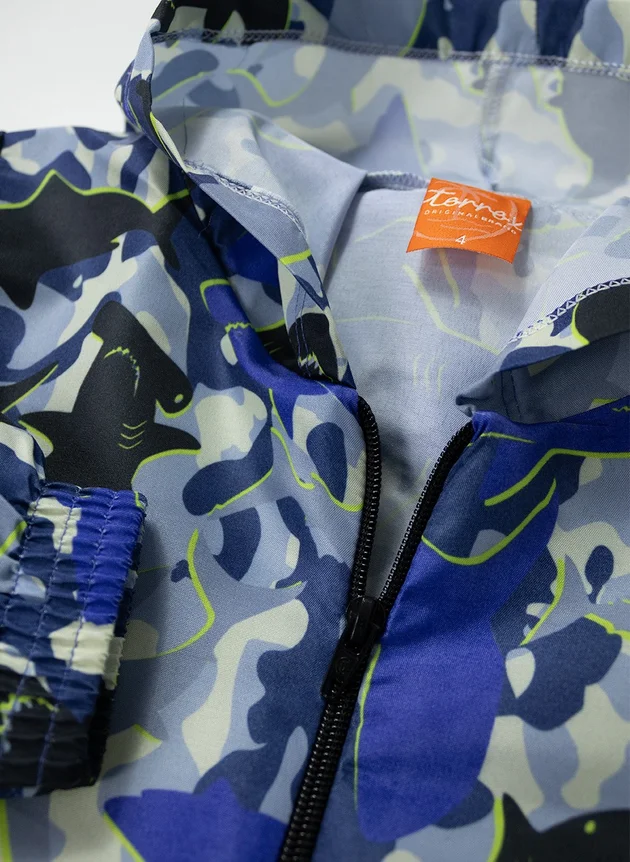 Jaqueta Corta Vento Jaqueta Camuflada Infantil Infantil Lacoste