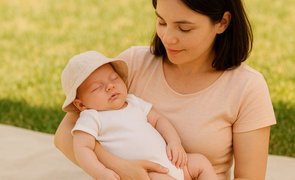 Como vestir o bebê recém-nascido no calor