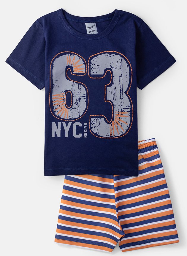 Conjunto Infantil Menino 63 NYC Marinho 67 - Keki Boys