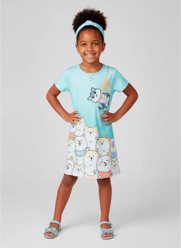 vestido moda infantil feminina