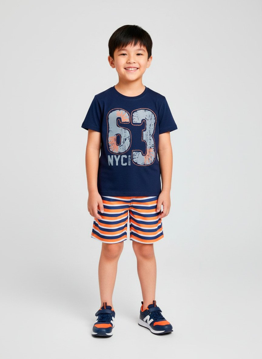 Conjunto Infantil Menino 63 NYC Marinho 67 - Keki Boys