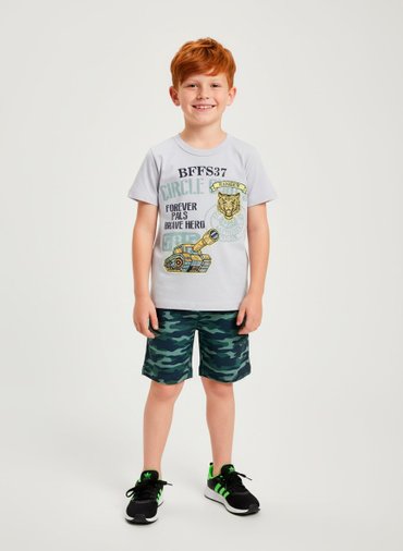 Conjunto Infantil Menino Forever Pals Cinza 21 - Keki Boys