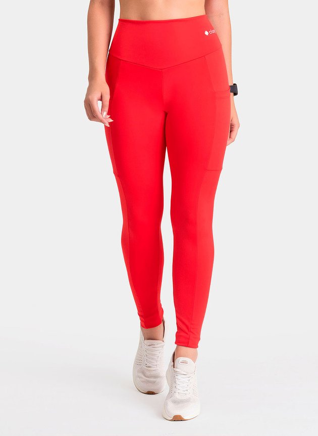 Legging com Bolso Rise Vermelho - Closy