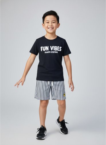 Conjunto Infantil Menino Fun Vibes Always Preto 0379 - Keki Boys Conjunto Infantil Menino Fun Vibes Always Preto 0379 - Keki Boys