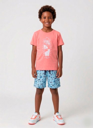 Conjunto Infantil Menino Another Day Coral 68 - Torrox Conjunto Infantil Menino Another Day Coral 68 - Torrox