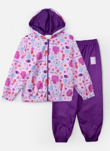 Conjunto Infantil Menina Corta Vento C/Capuz Gatinho Rosa Bebê 331 - Laluna Conjunto Infantil Menina Corta Vento C/Capuz Gatinho Rosa Bebê 331 - Laluna