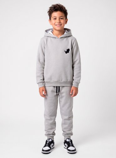 Conjunto Infantil Menino Moletom C/Capuz Rinoceronte Cinza 236 - Torrox Conjunto Infantil Menino Moletom C/Capuz Rinoceronte Cinza 236 - Torrox