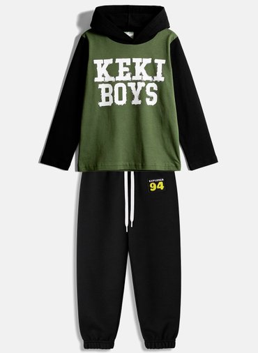 Conjunto Infantil Meia Estação Masculino Keki Boys Verde 0121 - Keki Boys Conjunto Infantil Meia Estação Masculino Keki Boys Verde 0121 - Keki Boys