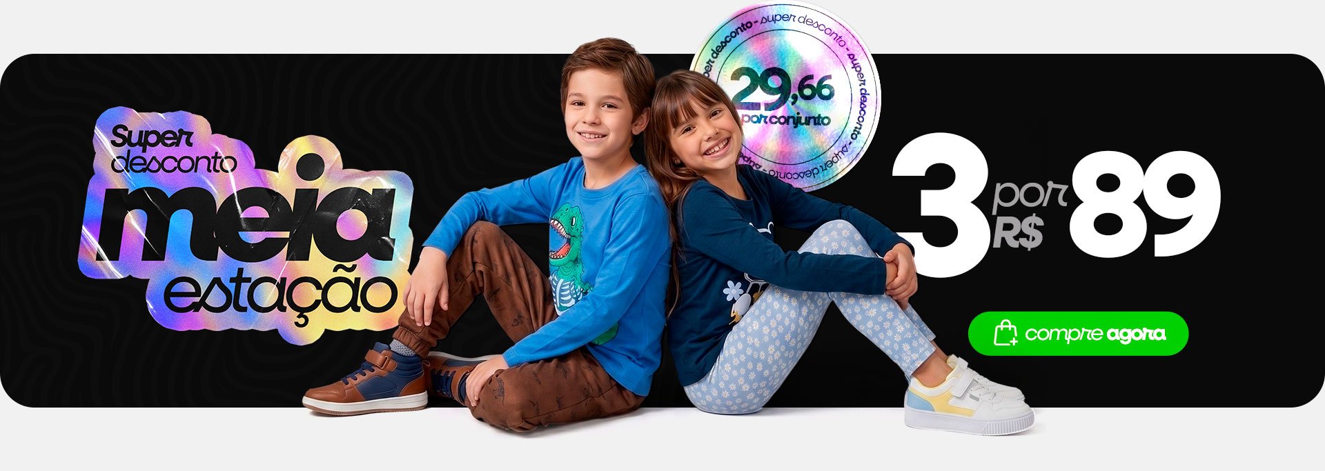 Compre Conjuntos de Meia Estação - 3 por R$89 Meia Estao