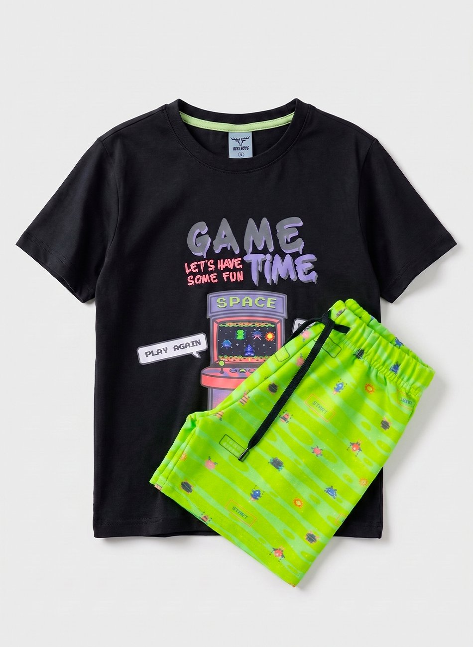 Conjunto Infantil Masculino Game Time Preto