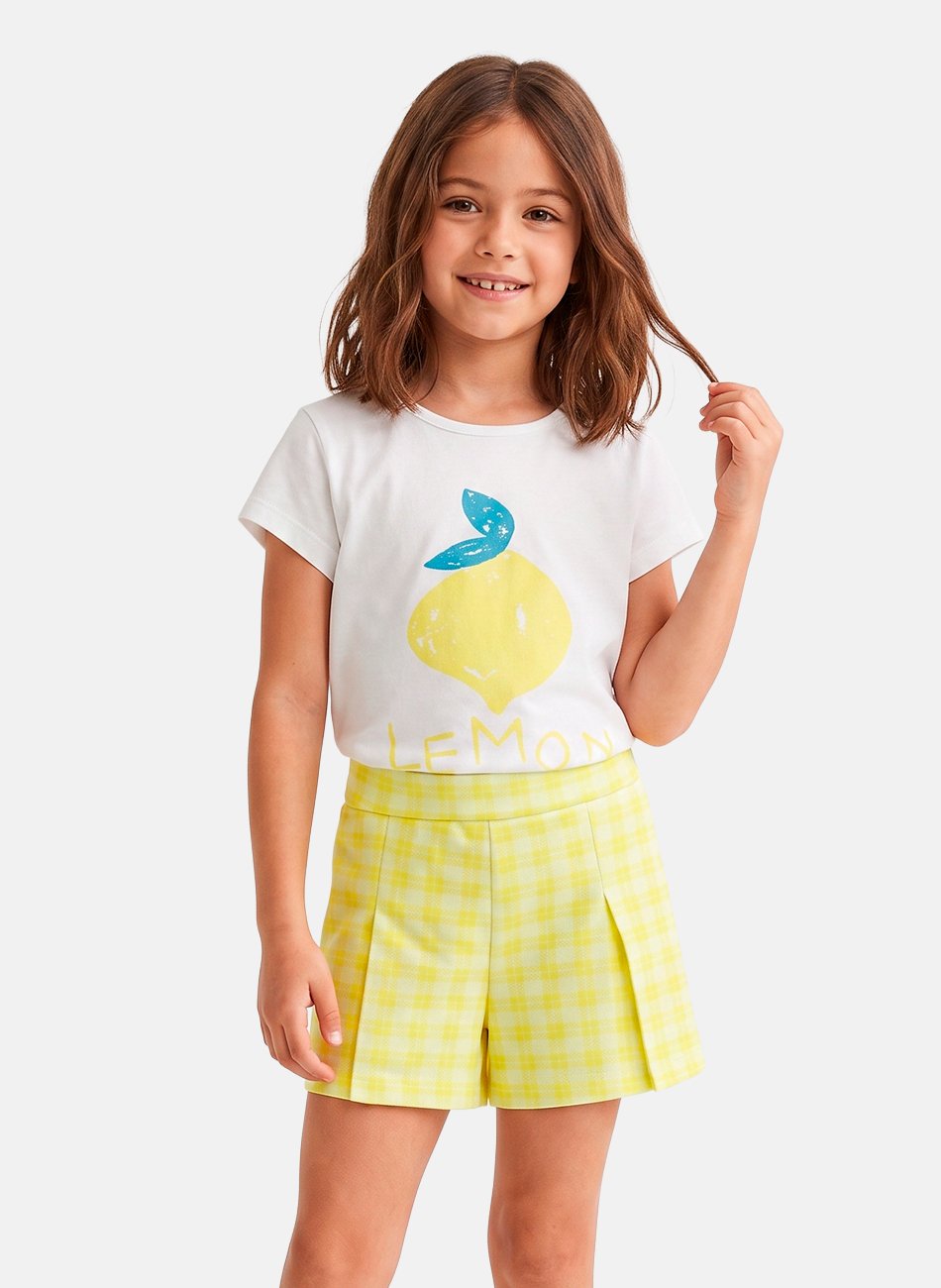 Conjunto Infantil Menina Lemon Creme 178 - Laluna