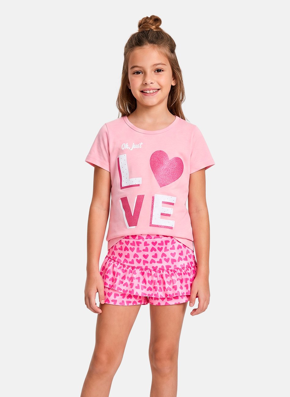 Conjunto Infantil Menina Ok, Just Love 0710- Laluna