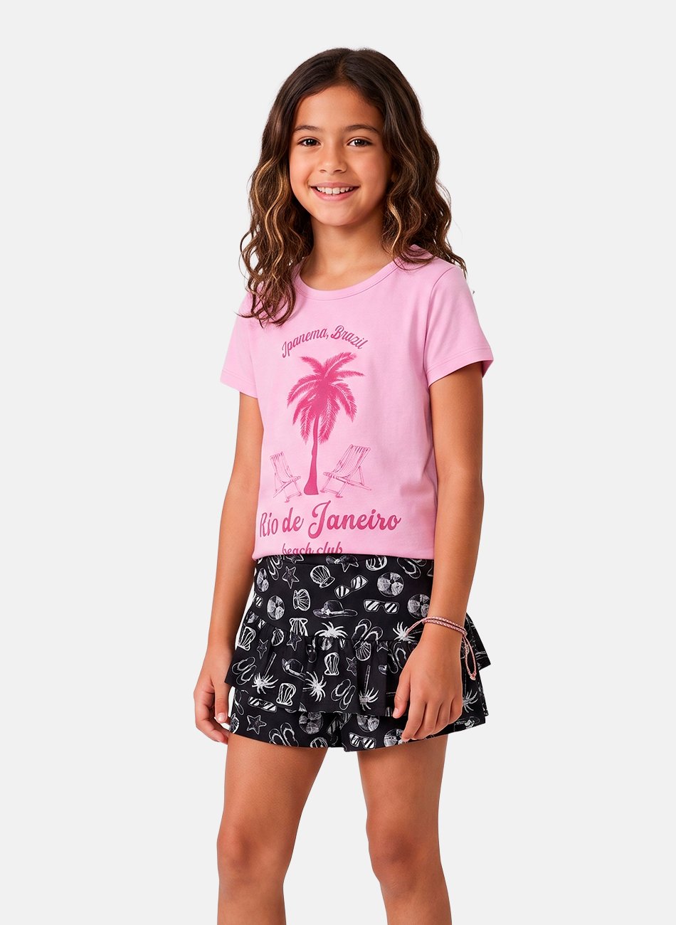 Conjunto Infantil Menina Rio de Janeiro Rosa 235 - Laluna