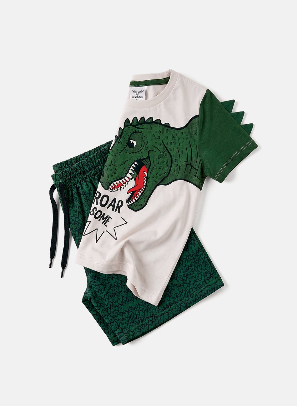 Conjunto Infantil Menino Roar Some Verde 055 - Keki Boys